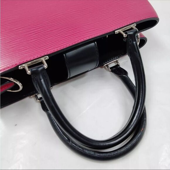 Auth Louis Vuitton Pink Black Epi LV Kleber PM Structured 2way Satchel Purse - Picture 8 of 16